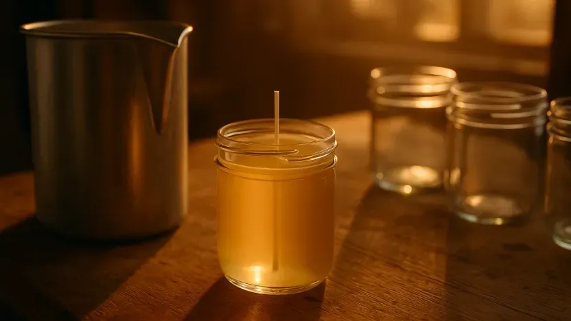 Bougie coulée : la plus simple à fabriquer