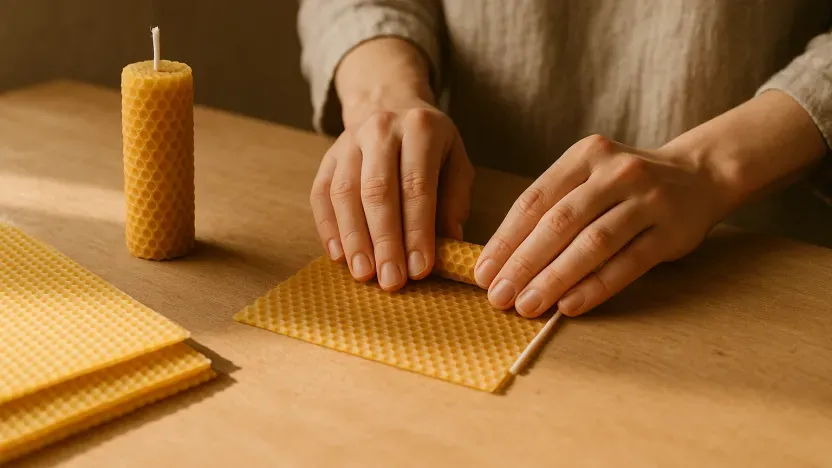 Bougies roulées : une bougie en 5 minutes